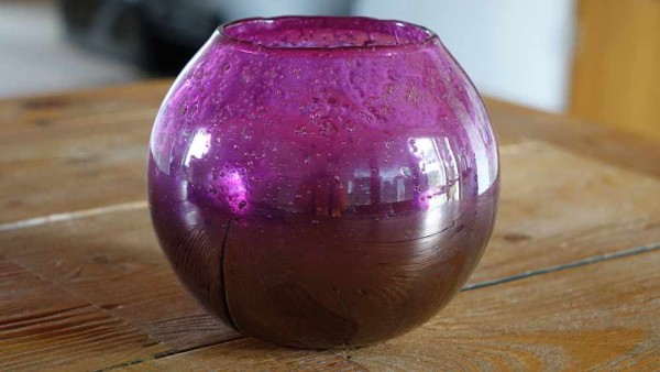 Teelicht Glas violett